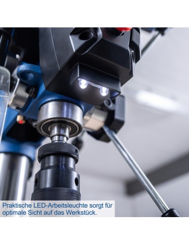 Trapano a colonna da banco 750w con led e laser Scheppach tbm300vario