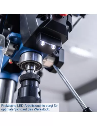 3 - Trapano a colonna da banco 750w con led e laser Scheppach tbm300vario