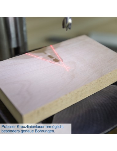 Trapano a colonna da banco 750w con led e laser Scheppach tbm300vario