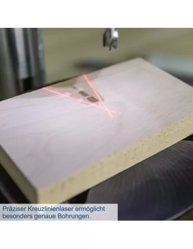 4 - Trapano a colonna da banco 750w con led e laser Scheppach tbm300vario