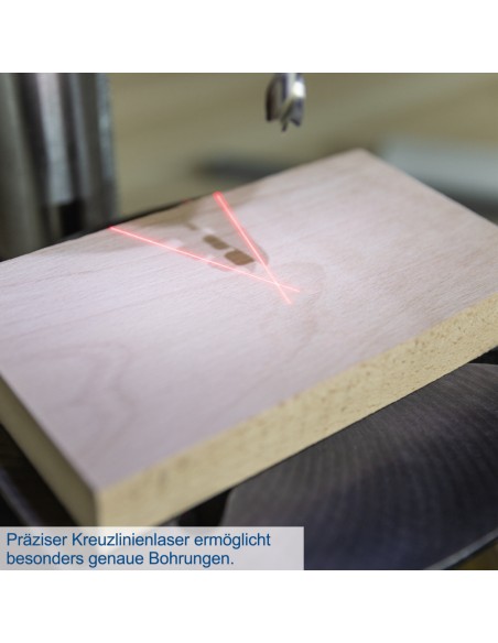 Trapano a colonna da banco 750w con led e laser Scheppach tbm300vario Trapano a colonna da banco 750w con led e laser Scheppach tbm300vario