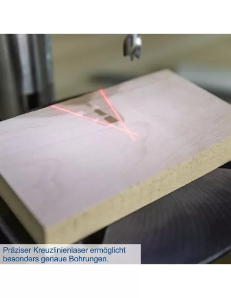 4 - Trapano a colonna da banco 750w con led e laser Scheppach tbm300vario