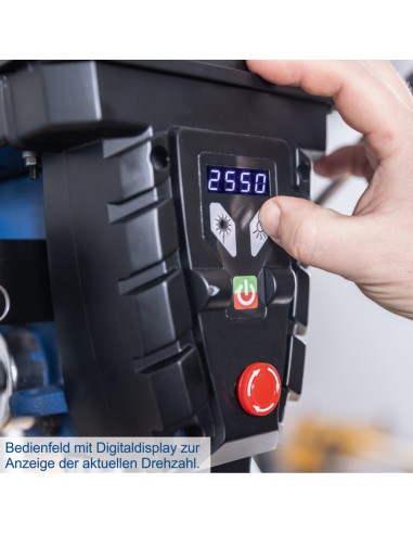 Trapano a colonna da banco 750w con led e laser Scheppach tbm300vario