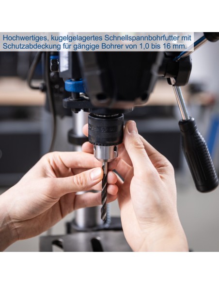 Trapano a colonna da banco 750w con led e laser Scheppach tbm300vario Trapano a colonna da banco 750w con led e laser Scheppach tbm300vario