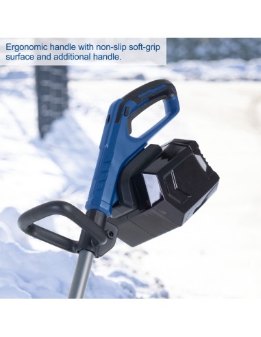 3 - Spazzaneve bc-snb410-x 2x20v 2 batterie 4,0Ah doppio caricatore ixes Scheppach