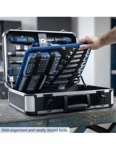 2 - Valigia portautensili e attrezzi da 235 pezzi Scheppach tb220