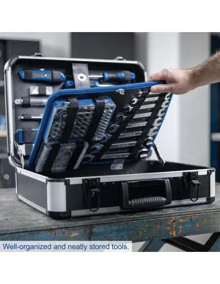 2 - Valigia portautensili e attrezzi da 235 pezzi Scheppach tb220