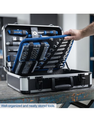 Valigia portautensili e attrezzi da 235 pezzi Scheppach tb220