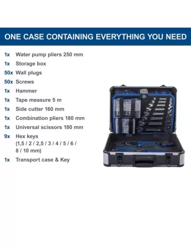 5 - Valigia portautensili e attrezzi da 235 pezzi Scheppach tb220