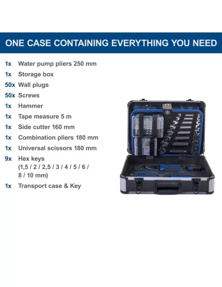 5 - Valigia portautensili e attrezzi da 235 pezzi Scheppach tb220