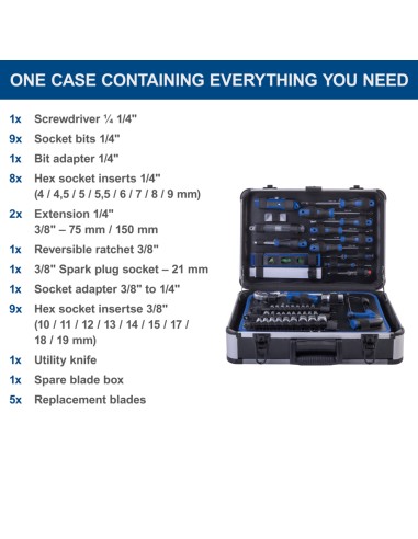 Valigia portautensili e attrezzi da 235 pezzi Scheppach tb220