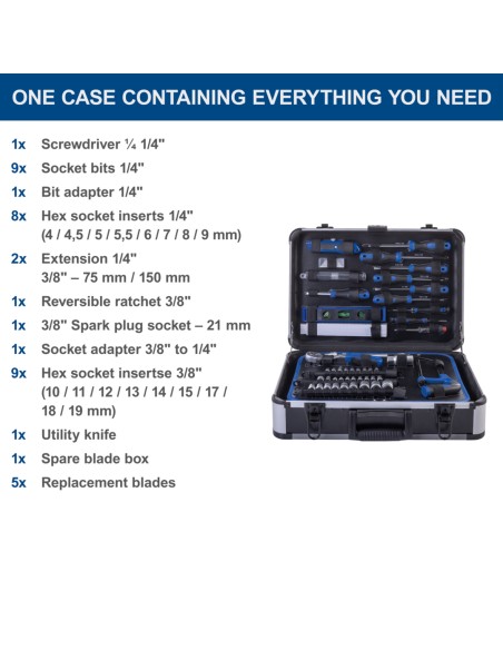 Valigia portautensili e attrezzi da 235 pezzi Scheppach tb220