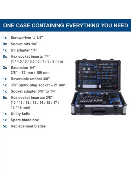 7 - Valigia portautensili e attrezzi da 235 pezzi Scheppach tb220