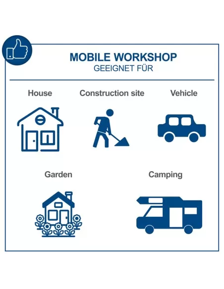 8 - Valigia portautensili e attrezzi da 235 pezzi Scheppach tb220