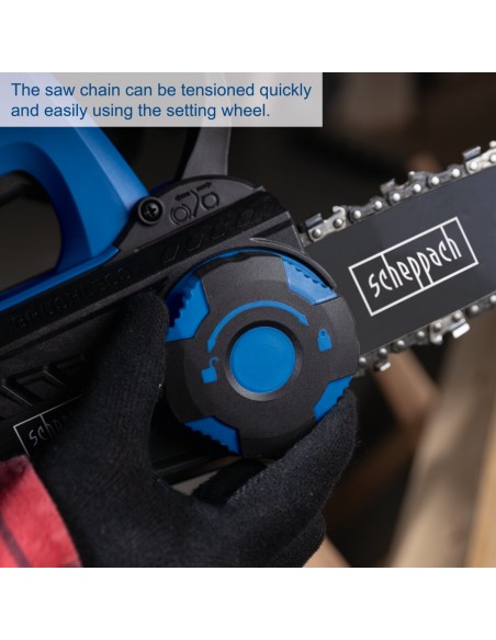 2 - Motosega bc-tcs200-x 1 batteria 4,0Ah e caricabatteria ixes Scheppach