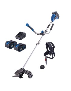 1 - Decespugliatore bc-bch380/40-x 2x20v 2 batterie doppio caricatore ixes Scheppach