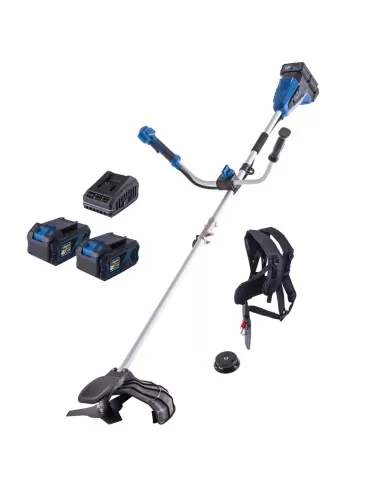 1 - Decespugliatore bc-bch380/40-x 2x20v 2 batterie doppio caricatore ixes Scheppach