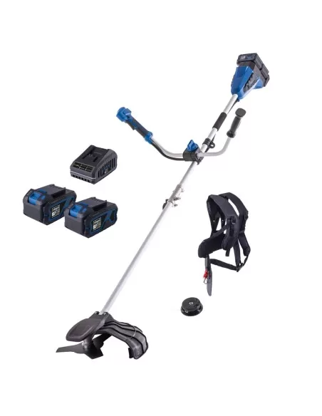 1 - Decespugliatore bc-bch380/40-x 2x20v 2 batterie doppio caricatore ixes Scheppach