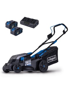 Rasaerba bc-mp380-x 38cm 2 batterie 4.0Ah e doppiocaricabatterie ixes Scheppach