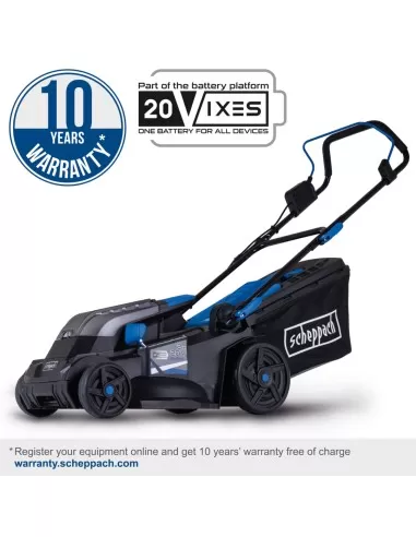 3 - Rasaerba bc-mp380-x 38cm 2 batterie 4.0Ah e doppiocaricabatterie ixes Scheppach