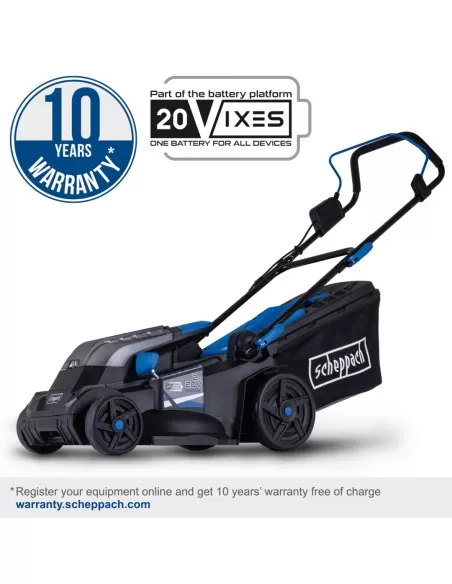 3 - Rasaerba bc-mp380-x 38cm 2 batterie 4.0Ah e doppiocaricabatterie ixes Scheppach 3 - Rasaerba bc-mp380-x 38cm 2 batterie 4.0Ah e doppiocaricabatterie ixes Scheppach