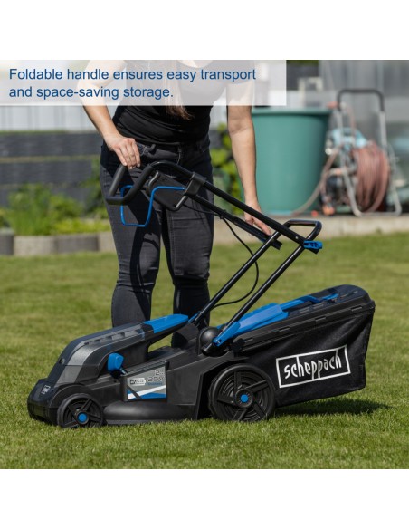 Rasaerba bc-mp380-x 38cm 2 batterie 4.0Ah e doppiocaricabatterie ixes Scheppach