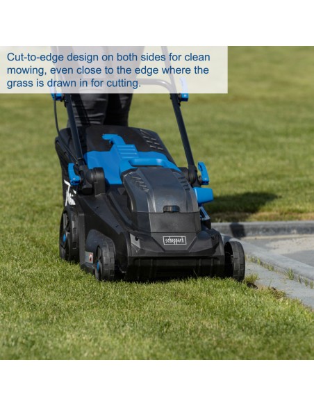 Rasaerba bc-mp380-x 38cm 2 batterie 4.0Ah e doppiocaricabatterie ixes Scheppach