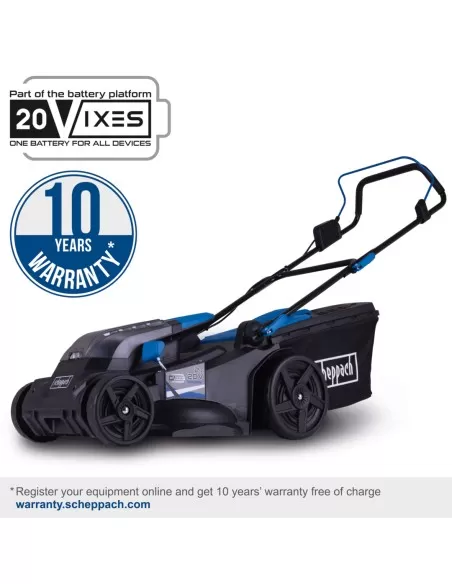 7 - Rasaerba bc-mp430-x 43cm 2 batterie 4.0Ah e doppiocaricabatterie ixes Scheppach 7 - Rasaerba bc-mp430-x 43cm 2 batterie 4.0Ah e doppiocaricabatterie ixes Scheppach