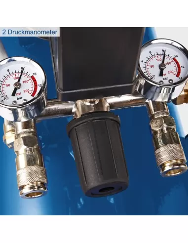 Compressore aria 100lt 2 cilindri 3cv 230v Scheppach hc120dc