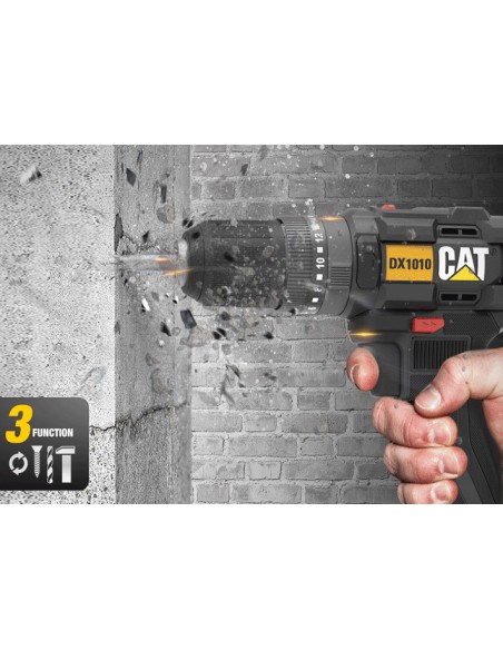Trapano avvitatore percussione brushless 18v 2.0Ah 2 batterie Caterpillar dx1010
