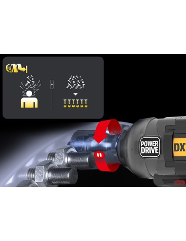 Avvitatore impulsi 3/4" brushless 18v senza batteria Caterpillar dx73b