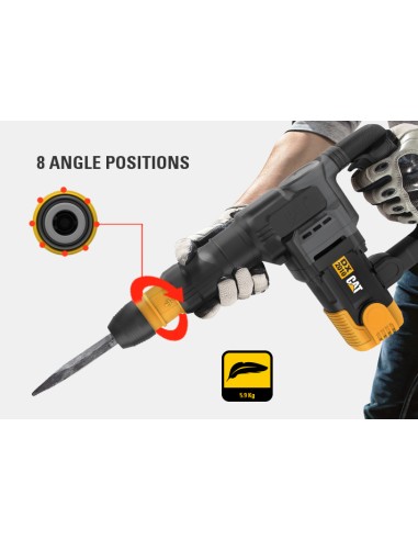 5 - Martello demolitore 15j attacco sds-max Caterpillar dx2010