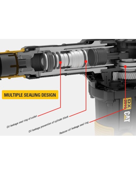 6 - Martello demolitore 15j attacco sds-max Caterpillar dx2010