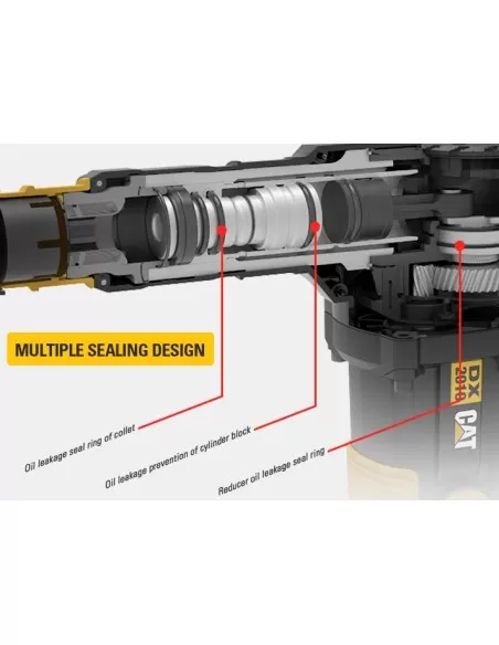 6 - Martello demolitore 15j attacco sds-max Caterpillar dx2010