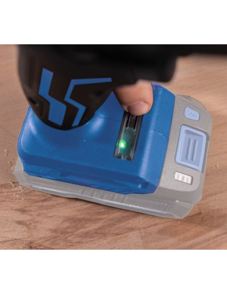 5 - Set avvitatore impulsi 1/2" 20V + Batteria 2Ah e Caricatore Scheppach bc-iw350-x