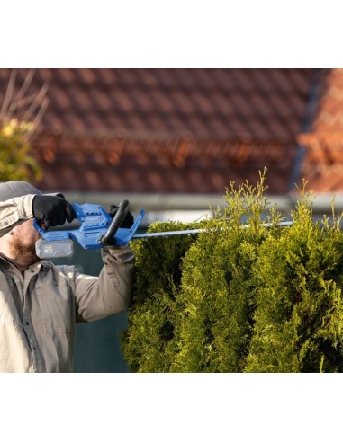 4 - Set tagliasiepi 20V con Batteria 2Ah e caricatore ixes Scheppach c-ht570-x