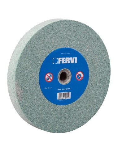 1 - Mola abrasiva grana 80 carburo silicio smerigliatrice 200x20x32 mm Fervi mv12/80