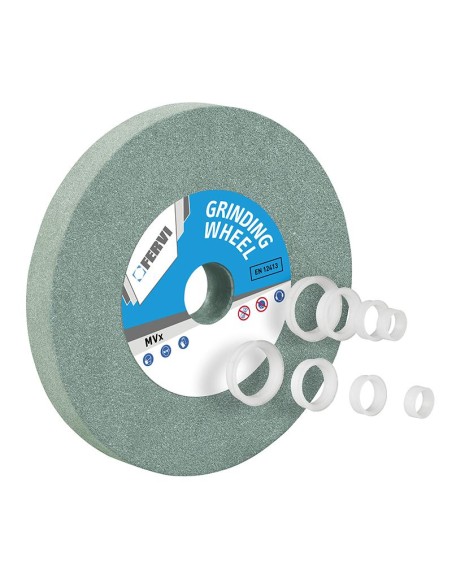 1 - Mola abrasiva grana 80 carburo silicio smerigliatrice 250x25x32 mm Fervi mv14/80