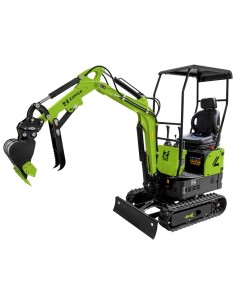 1 - Zipper Miniescavatore Diesel ZI-MBG850DS5 10 HP 900kg 3 Benne Attacco Rapido