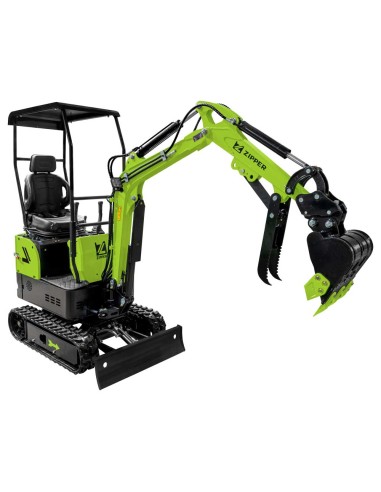 2 - Zipper Miniescavatore Diesel ZI-MBG850DS5 10 HP 900kg 3 Benne Attacco Rapido