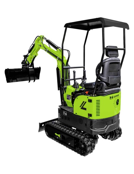 4 - Zipper Miniescavatore Diesel ZI-MBG850DS5 10 HP 900kg 3 Benne Attacco Rapido