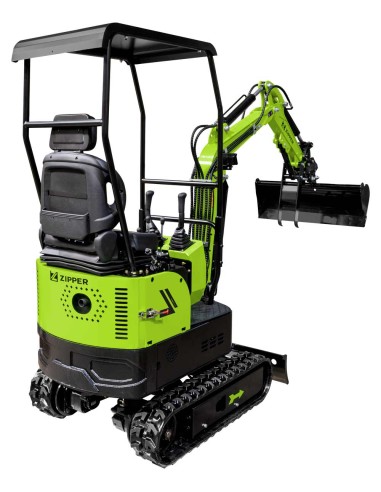 5 - Zipper Miniescavatore Diesel ZI-MBG850DS5 10 HP 900kg 3 Benne Attacco Rapido