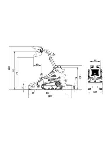 9 - Zipper Minipala Cingolata ZI-MKL720 16,8 kW Benna Forche Pallet Incluse