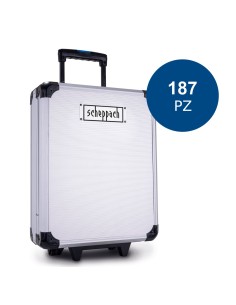 1 - Scheppach Trolley Porta Attrezzi WZT187 187 Pezzi Alluminio