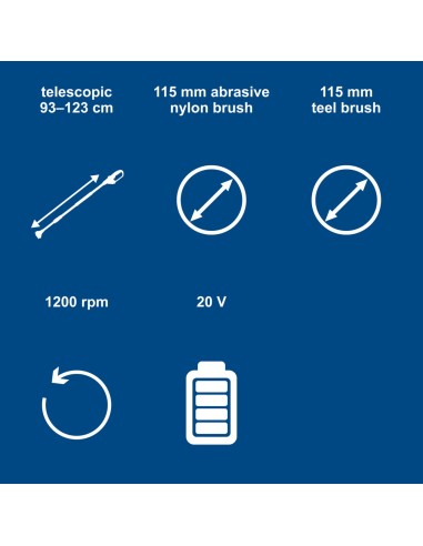 9 - Scheppach Spazzatrice C-FR100-X 20V Telescopica 115mm