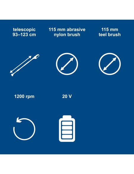 9 - Scheppach Spazzatrice C-FR100-X 20V Telescopica 115mm