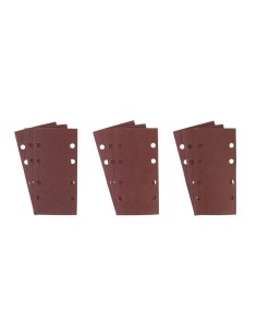 1 - Set Carta Abrasiva Delta 9 Pezzi Grana 80 120 240 Scheppach c-msa3
