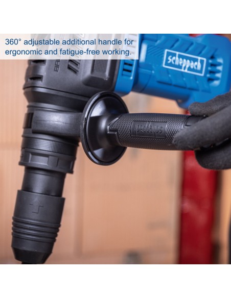 8 - Martello Demolitore Batteria 20V SDS-Max 9J Scheppach set l bc-ab1500-x