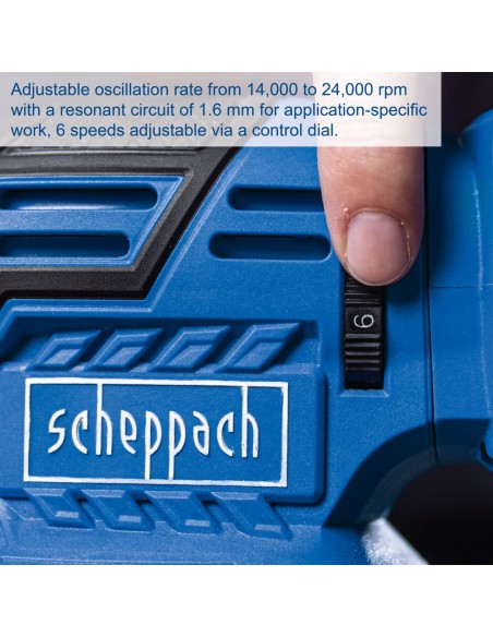 4 - Levigatrice Rotoorbitale Batteria 20V 125mm Scheppach c-obs125/2-x