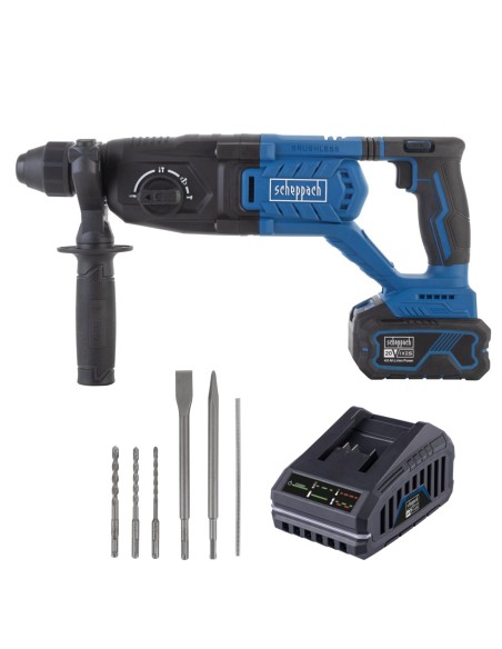 1 - Martello Tassellatore Batteria 20V 2.8J Scheppach set l bc-dh290-x